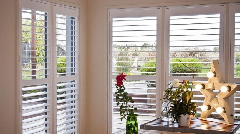 Plantation Shutters installed in Dining Area Opened for Excellent View