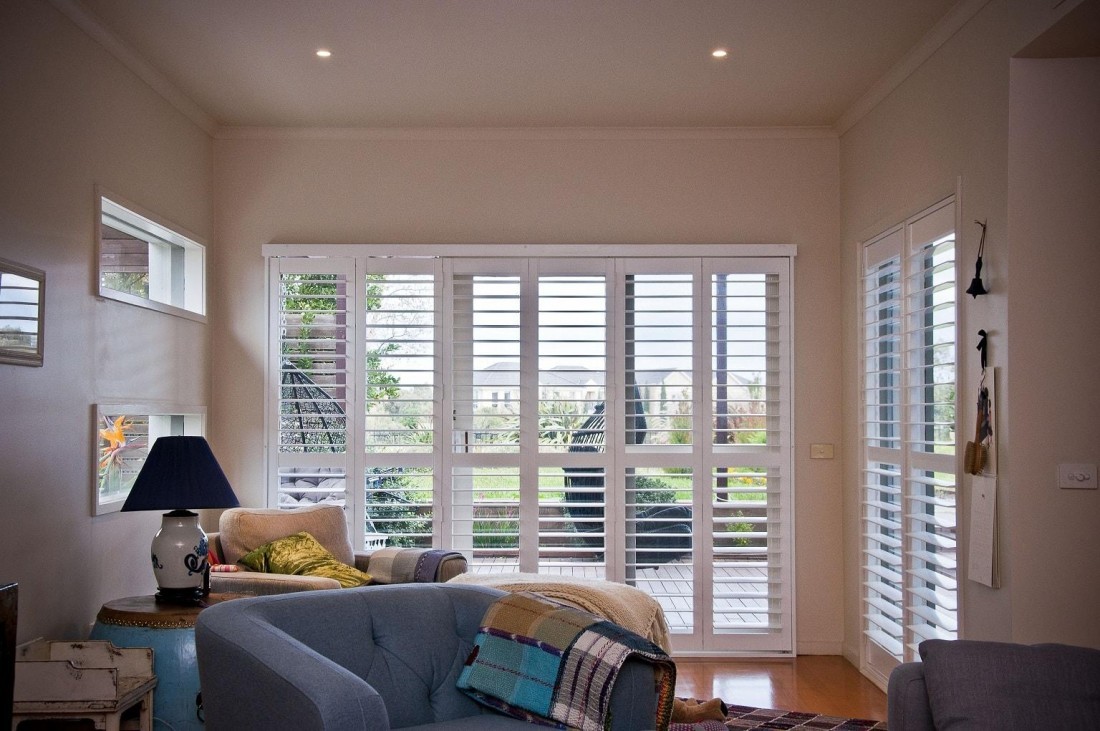 Plantation Shutters installed in Living Area Opened for Excellent View 2